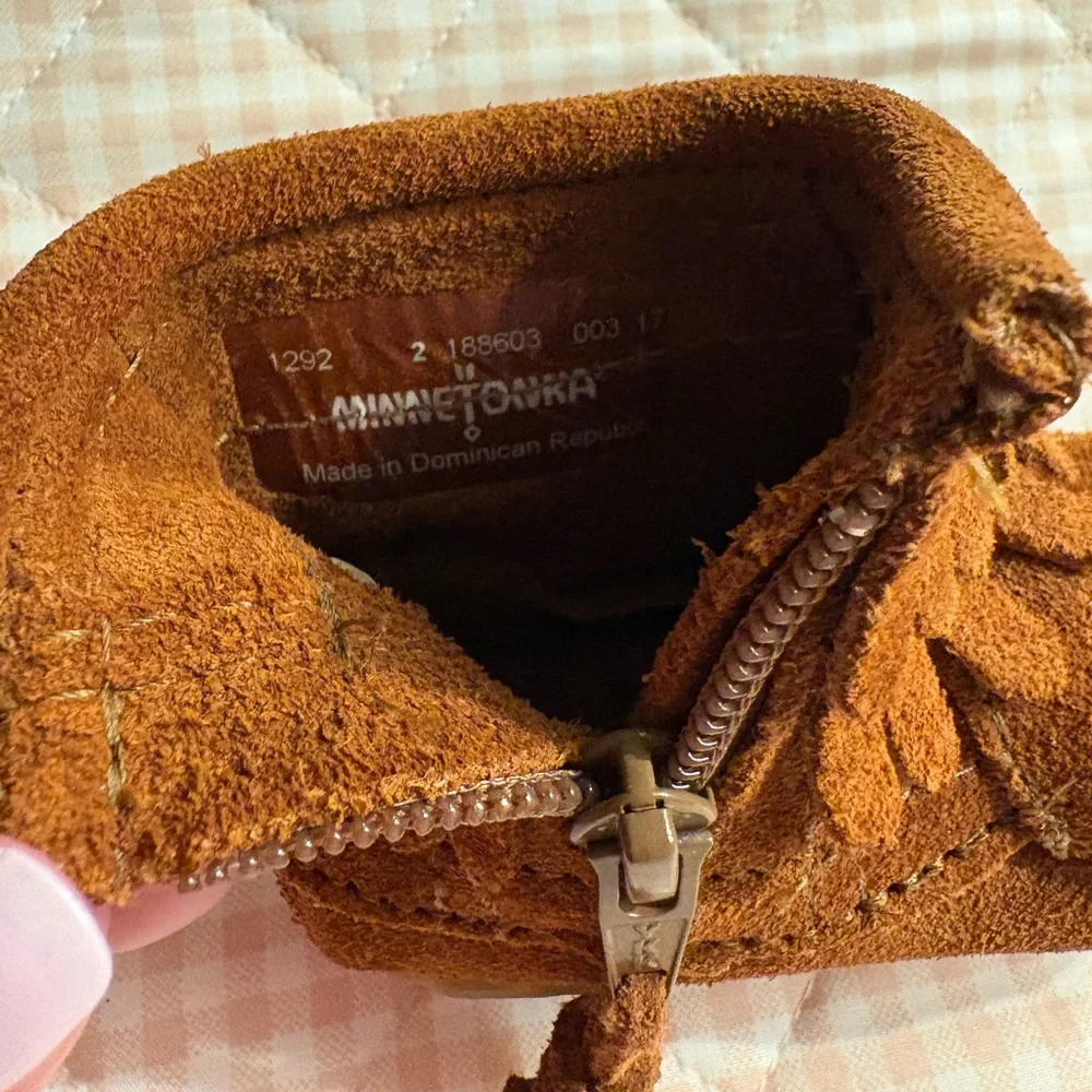 Minnetonka Baby Tan Moccasin Boots